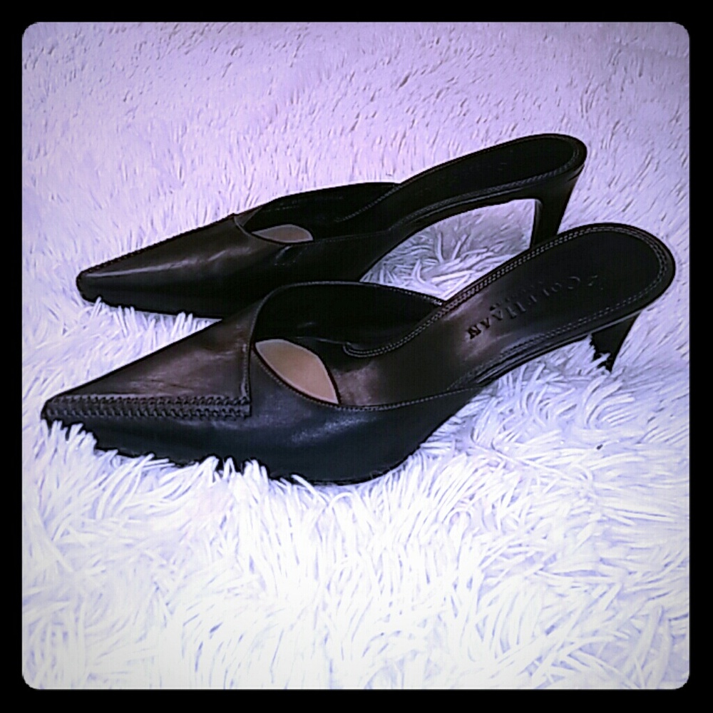 COLE HAAN COUNTRY Black Pointed Toe Leather Shoes